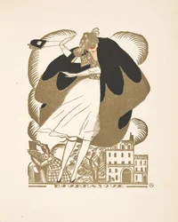 Bourrasque, fra en samling af modeplader, 1920 (pochoir-tryk)