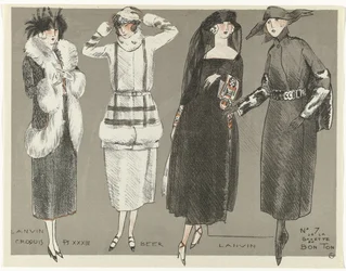 Gazette du Bon Ton, 1920 - nr. 7, Croquis Pl XXXIII: Lanvin / Beer / Lanvin (titel på objektet)