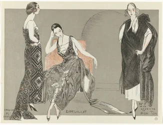 Gazette du Bon Ton, 1920 - nr. 7, Croquis Pl. XXXV: Doeuillet (titel på objekt)