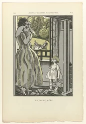 Modes and Manners of Today, 1922, Pl. 1: Den unge mor