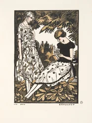 A Little, A Lot, fra en samling af modeplader, 1920 (stenciltryk)