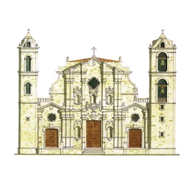 Havana katedral. Cuba