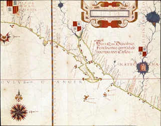 Udsigt over Mexicos vestkyst og det sydlige Californien - Kort