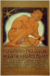 "Kongres for biologisk hygiejne i Hamborg 1912" / Fidus / Plakat, 1912