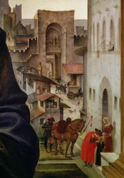 Nerli altertavle, detalje af San Frediano-porten i Firenze, 1494 paneldetalje af 58333