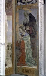 SS. Anthony og Lucy, detalje fra tabernaklet i Canto al Mercatale, 1498