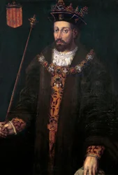 Portræt af Alfonso (Alfonso) III af Catalonien, IV af Aragon, kaldet debonnaire (1299 - 1336), konge af Aragon og Sardinien (1327-1336)
