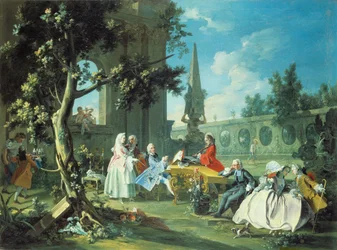 Koncert i en have, ca. 1750
