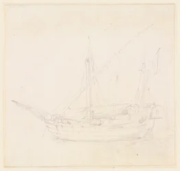 Tegning, Et sejlende skib, ca. 1780