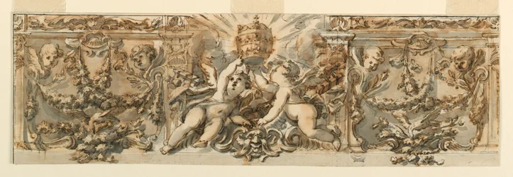 Tegning, udsmykning af en frise, ca. 1770