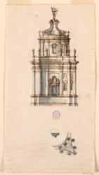 Tegning, Projekt til et tabernakel, 1750-1775