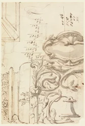 Tegning, skitser, ca. 1750