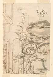 Tegning, skitser, ca. 1750
