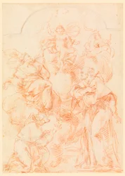 Tegning, studie til et alterbillede med Jesusbarnet, 1750-1800