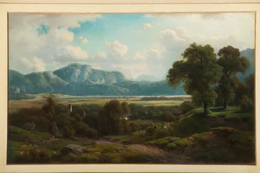 Arkaisk landskab (olie på panel)