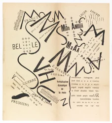 Konsonanter, vokaler, tal i frihed. De futuristiske ord i frihed, 1915