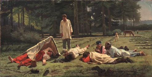 Hvil ved høhøsten, 1887