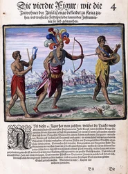 En side fra bogen "Small Voyages, in German, Part I: Pigafetta"s Congo", 1597