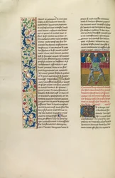 En turnering i Bordeaux, ca. 1480-83 (tempera og guld på pergament)