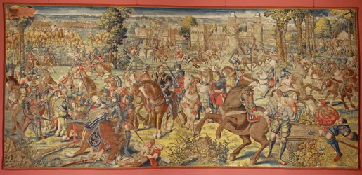 Slaget ved Pavia i 1525, tilfangetagelsen af Frans I, konge af Frankrig (billedtæppe)