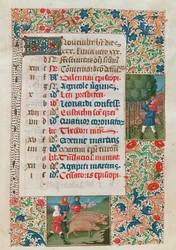 Kalender, der viser november, agern og svineflokke