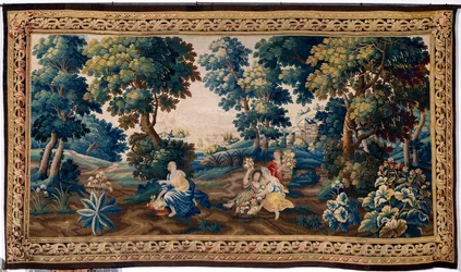 flamsk gobelin. Slut 17. århundrede. Ejendom af kirken Sint-Walburgakerk Oudenaarde (Dekenij van de Sint-Walburga).
