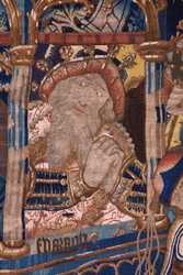 flamsk gobelin. Passerer Det Røde Hav (Paso del Mar Rojo). Ca 1490. Detalje.