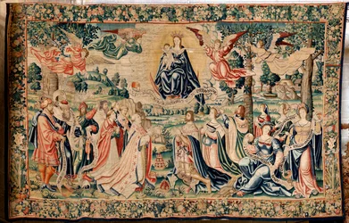 flamsk gobelin. Serien The Hail. Salve Regina. Fremstil Bruxelles