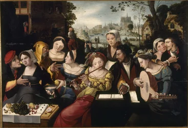 Den fortabte søn blandt kurtisaner, ca. 1530 (olie på træ)