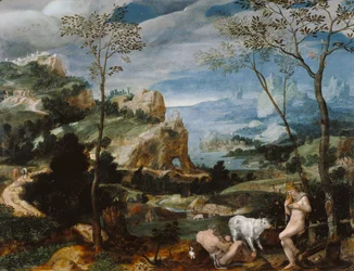 Landskab med Merkur og Argus, ca. 1570