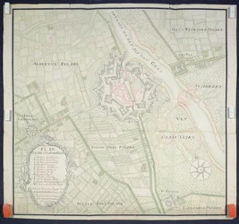 Kort over Sas de Gant og de omkringliggende områder, 1759