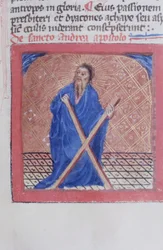 Ms Gen 1111 Page fra Legenda Aurea, Brugge, ca. 1400-10