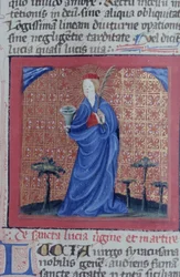 Ms Gen 1111 Page fra Legenda Aurea, Brugge, ca. 1400-10