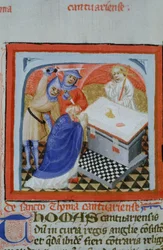 Ms Gen 1111 Page fra Legenda Aurea, Brugge, ca. 1400-10