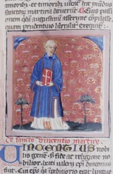 Ms Gen 1111 Page fra Legenda Aurea, Brugge, ca. 1400-10