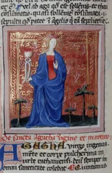 Ms Gen 1111 Page fra Legenda Aurea, Brugge, ca. 1400-10
