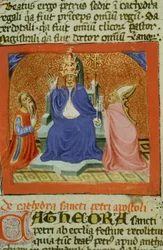 Ms Gen 1111 Page fra Legenda Aurea, Brugge, ca. 1400-10