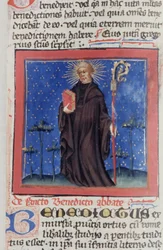 Ms Gen 1111 Page fra Legenda Aurea, Brugge, ca. 1400-10