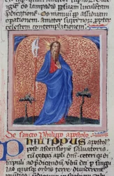 Ms Gen 1111 Page fra Legenda Aurea, Brugge, ca. 1400-10