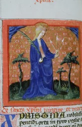 Ms Gen 1111 Page fra Legenda Aurea, Brugge, ca. 1400-10
