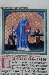 Ms Gen 1111 Page fra Legenda Aurea, Brugge, ca. 1400-10