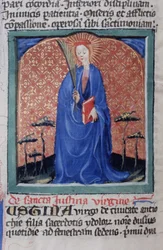 Ms Gen 1111 Page fra Legenda Aurea, Brugge, ca. 1400-10