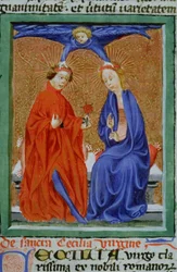 Ms Gen 1111 Page fra Legenda Aurea, Brugge, ca. 1400-10