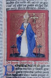 Ms Gen 1111 Page fra Legenda Aurea, Brugge, ca. 1400-10