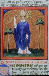 Ms Gen 1111 Page fra Legenda Aurea, Brugge, ca. 1400-10