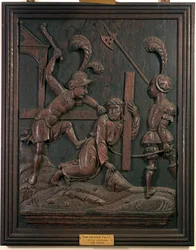 Vor Frelser falder, mens han bærer korset, fra kapellet, ca. 1520 (træ)