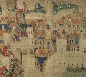 Tapestry showing the Conquests of king Alfonso V of Portugaldani