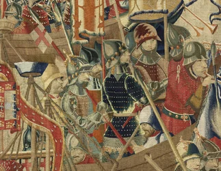 Gobelin, der viser erobringerne af kong Alfonso V af Portugal
