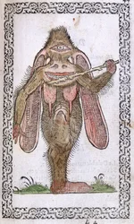 The Cyclops, illustration fra The Habits and Portraits of Almost All Nations and Contemporary Nations af Jean Sluperji, Antwerpen, 1572 (farvet træsnit)