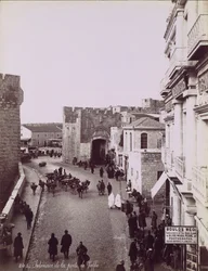 Indersiden af ​​Jaffa-porten, ca. 1870.